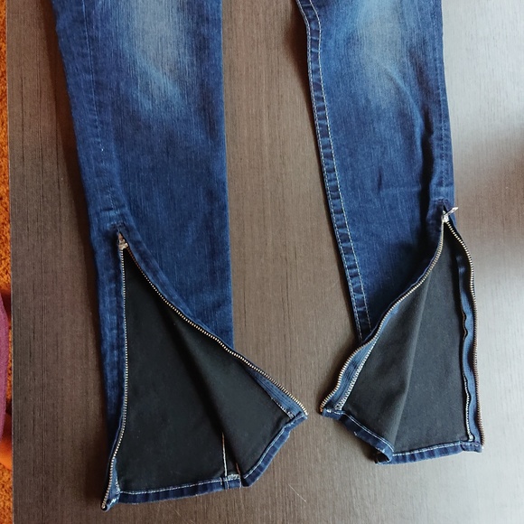 True Religion SWAROVSKI RACHEL Skinny Ankle Zip - Picture 6 of 7